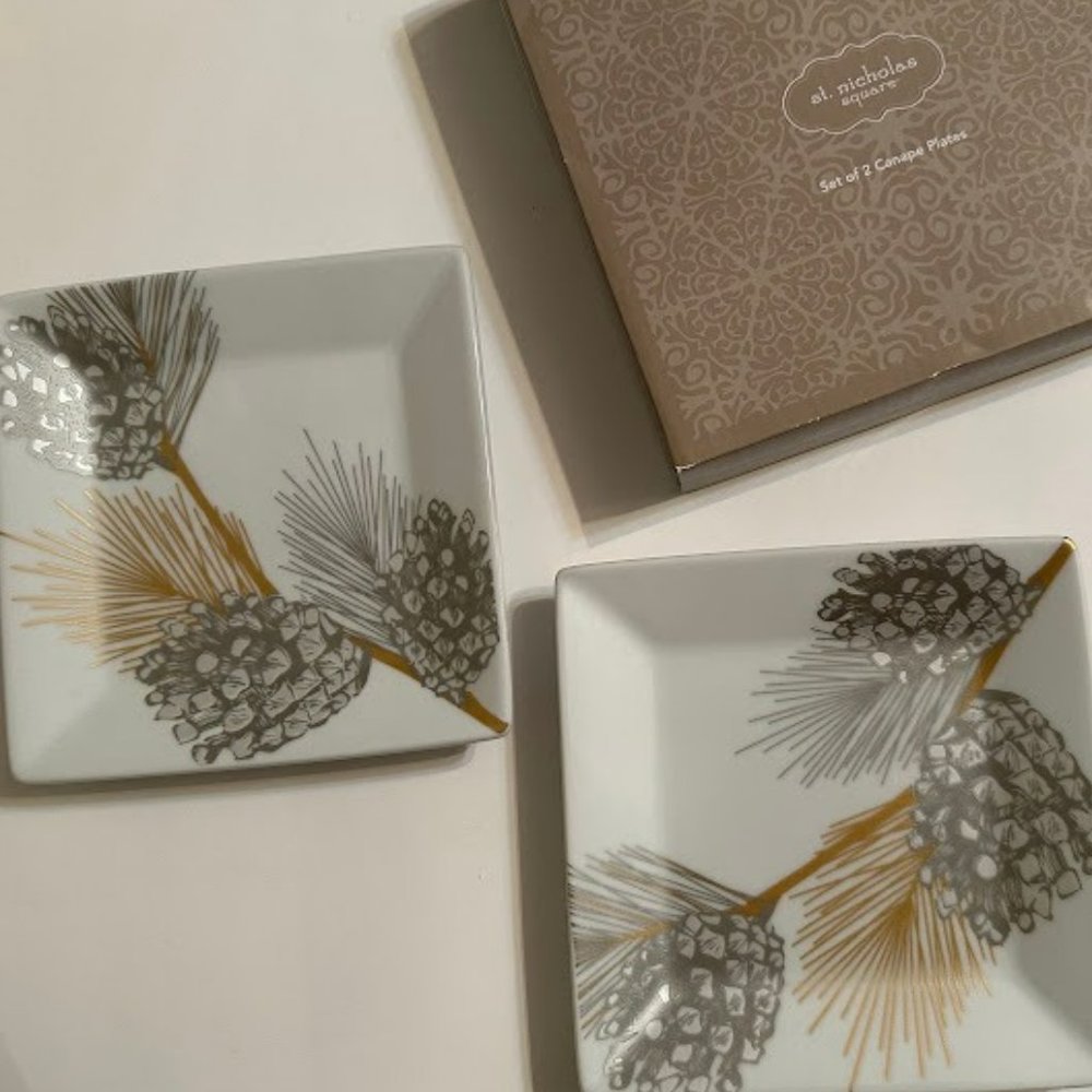 St. Nicholas Square Canape Plates